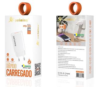 FONTE CARREGADORA USB CARGA RÁPIDA TURBO 3.1A PEINING