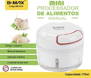 Triturador Processador De Alimentos Manual Fatiador Top Mini- 170ml