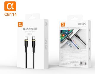 Cabo Tipo c Turbo 60W USB-C Para Tipo C 2 Pontas 1 Metros original A'GOLD Carregamento Rápido premium