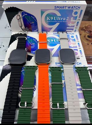 ￼Smartwatch K9 ultra 2 cores variadas unissex 49mm 2 pulseiras carregador