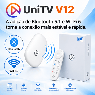 unitv original Tv Box Android V12 4gb Ran 128gd Rom Wifi 6 Bluetooth 5.1 8k