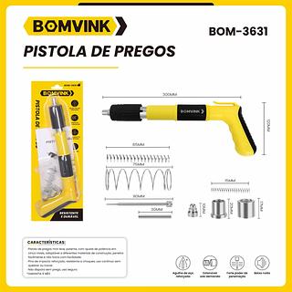 Pistola de Fixação Finca Pino Ação Portátil Direta Gesso Drywall Madeira Janela
