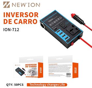 Inversor Veicular 1500W 12V/24V Para 110V/220V Com 4 USB USB-C Tomada Universal