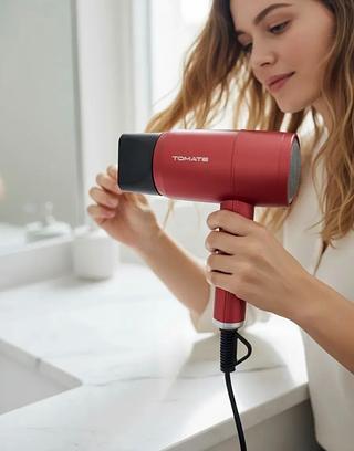 Secador De Cabelo Profissional 1500w 3 Temperaturas Tomate 110v