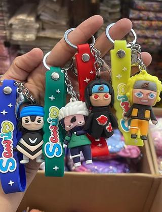 Chaveiro colorido animados, pacote com 12 unidades