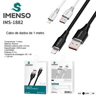 IMENSO Cabo de dados rapido de 1 metro USB para iPhone 9.1A