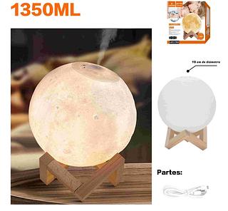 Abajur Lua Cheia 3d Difusor Umidificador Ar Luminária 15cm