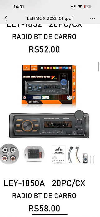 Rádio Mp3 Bluetooth Lehmox