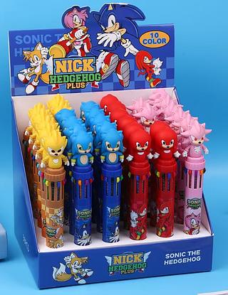 Caneta esferográfica 10 cores multicor，NICK HEDGEHOG