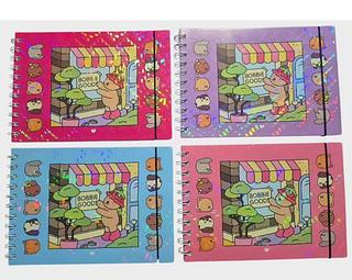 Livro de colorir Bobbie Goods - 50 imagens, capa mole holográfica, formato A5 120g