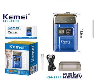 ￼Barbeador Elétrico Lançamento 8.000 RPM Km-1112 | Kemei ® Recarregavel Bivolt 110-220V