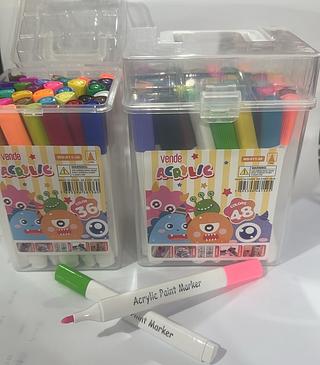 kit80 Caneta Colorida Ponta Conjunto Estojo Escolar Marcador /Marcador acrílico