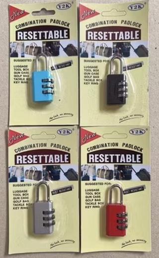 Cadeado Com Senha 22mm e Código De Senha Com Combinação De 3 Dígitos Para Mala / Bagagem