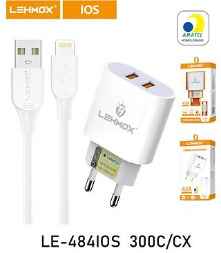 carregador rapido turbo 2usb 4.1A iPhone com anatel-lehmox