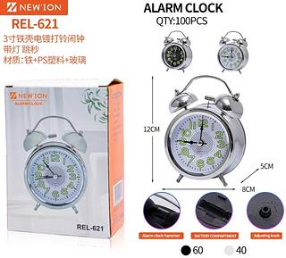 Relógio De Mesa Despertador Mecânico Alarme Potente