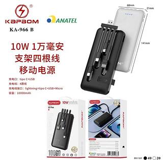 Power Bank Ka-966 Portatil - 10000mah V8/ Tpc/ Ios+suporte
