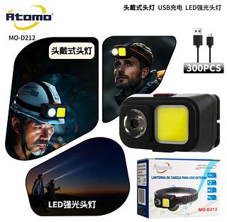 Lanterna de cabeça de LED de movimento e 3 modos de luz