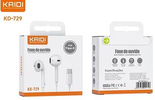 Kaidi origilao fone para celula entrada type-c BLUETOOTH 100% fuciona type-c