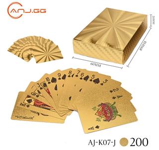 Baralho para Jogos 54 cartas Plastico Dourado Prova d´agua Truco, Cacheta, Poquer