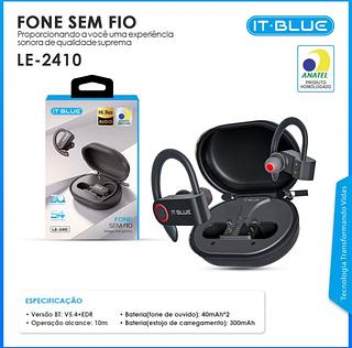 ￼Fone De Ouvido Bluetooth Para Corrida Esportes Bike Moto ITBLUE