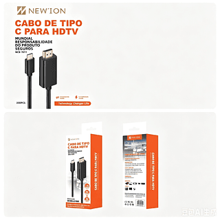 Cabo Tipo-c X Hdmi 4k 1.8m P/ New Macbook Pro