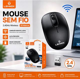 Mouse sem Fio 2.4 Wireless 10 Metros