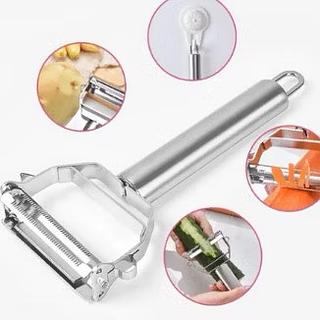 Descascador Fatiador de Alimentos 17,5cm Legumes Frutas Verduras Inox Resistente Fácil Prático Universal