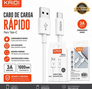 Cabo Carregador Para Typec-Carregamento Super Rápido 18w