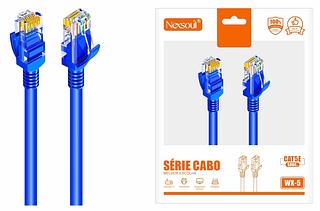 Cabo De Rede 5m Ethernet Rj45 Lan Cat5e Azul C/ 5 Metros
