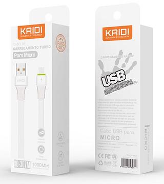 ￼Cabos Celular para v8 KAIDI 1m Transfere Dados e Carga Rápido