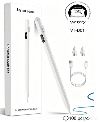 Caneta De Toque Universal De Alta Precisão-Stylus Para , Smartphones E Tablets Com Acessório（Com Visor+ 2 pontas de caneta）