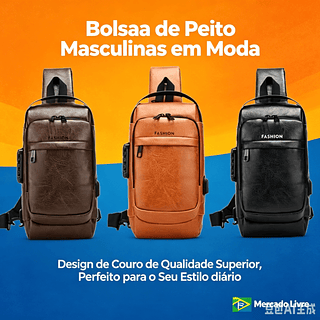 ￼Nova bolsa mensageiro de ombro masculina multifuncional