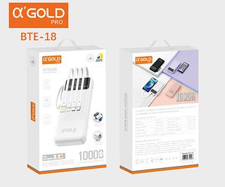 ￼Power Bank Carregador Portátil 10000mAh Com Suporte Com Cabo De Dados BTE-18