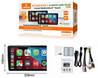 Multimídia 9polegado 2DIN，Android Auto Apple Carplay Bluetooth Gps