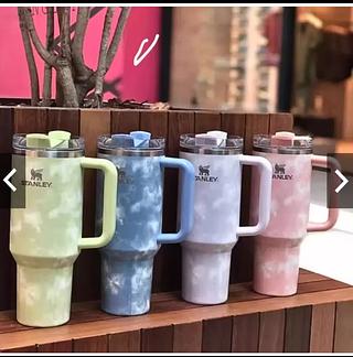 40OZ/1200ML Garrafa Térmica de água com canudo Tumbler Copo Isolado De Aço Inoxidável Para Carros（cor olha segunda foto）