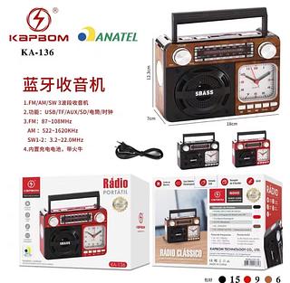 Rádio Portátil Retrô Mp3 Usb Cartão Sd Sw Pen Drive Am Fm