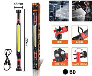 Luz magnética para capô de carro, luz de trabalho recarregável para debaixo do capô com interface USB, 3 modos de ilumin