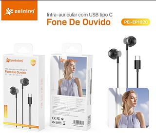 Fone De Ouvido In-ear Tipo C Com Microfone Pei-ep102c