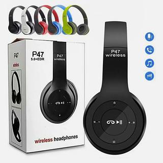 Fone De Ouvido Sem Fio Bluetooth P47/st3 Cartãosd E Radio Fm
