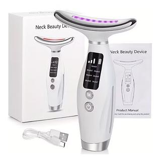 Massageador Portátil Beleza Pele Firmeza Pescoço Led de 7 Modos para Rosto e Pescoço