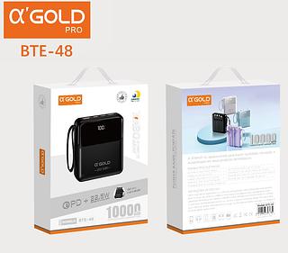 Bateria Portátil Power Bank 10000mAh 22.5W PD Carga Rápida 3.0 A'GOLD