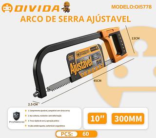 ARCO DE SERRA AJUSTAVEL 10POLEGADO