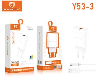 Carregador Completo TurboRápido H'maston 30w QC3.0 para type-c