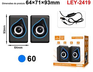 ￼Caixa Caixinha de Som Potente Usb P2 Para Computador Pc Notebook Home Office 1020D