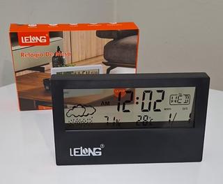 ￼Relógio De Mesa Despertador Digital Portátil LELONG LE 8135