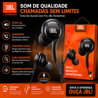 FONE JBL qualidade bom COM FIO S8