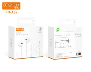 Fone de ouvido com fio Tipo C (USB-C) Compatível com a Linha Completa do iPhone +Tc 16Alto qualidade