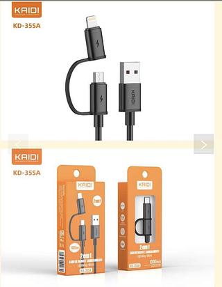 Cabo Carregador Usb Celular V8+ iphone —2in1