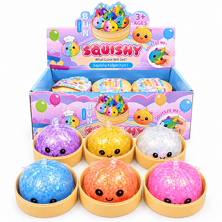 ￼Unicornio Bonito squishy bun Brinquedo Simulação Brinquedos Espremer Bolas De Alívio Do Estresse Miúdo-8.5cm