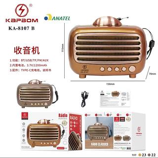 Radio Retrô Vintage Fm Am Sd Usb Antigo Bivolt Bluetooth